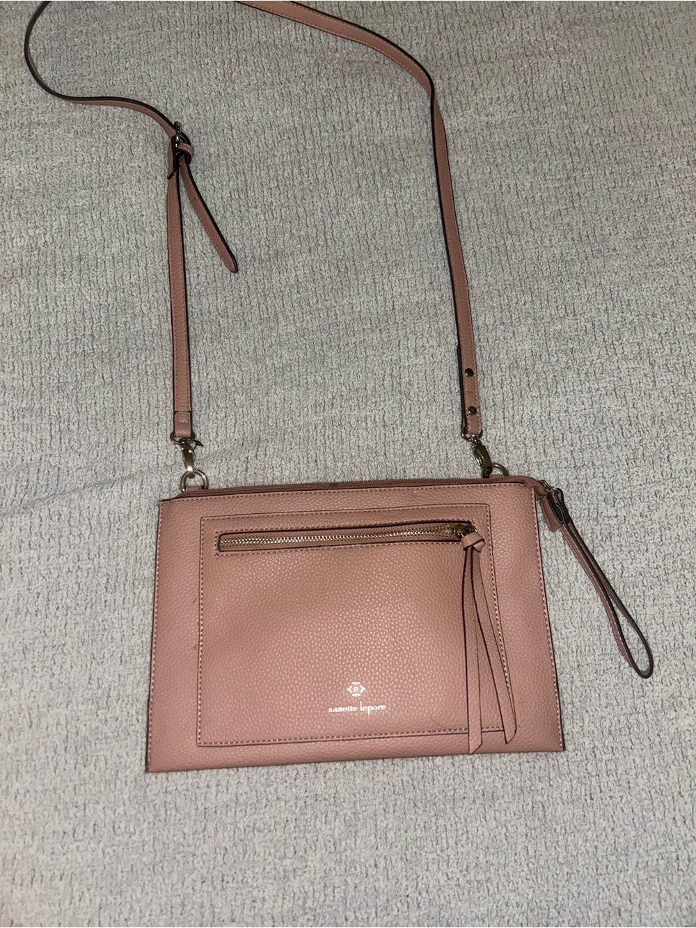 nanette lepore Dusty Rose Leather Crossbody Bag